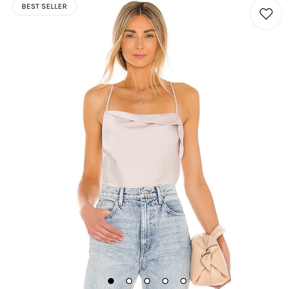 ASTR the Label Drape Front Bodysuit in Champagne